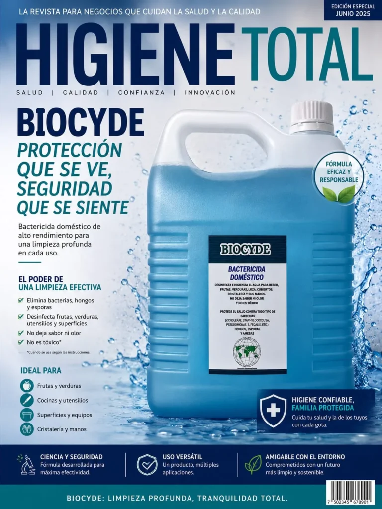 Galón de BIOCYDE desinfectante para frutas, verduras, utensilios y superficies