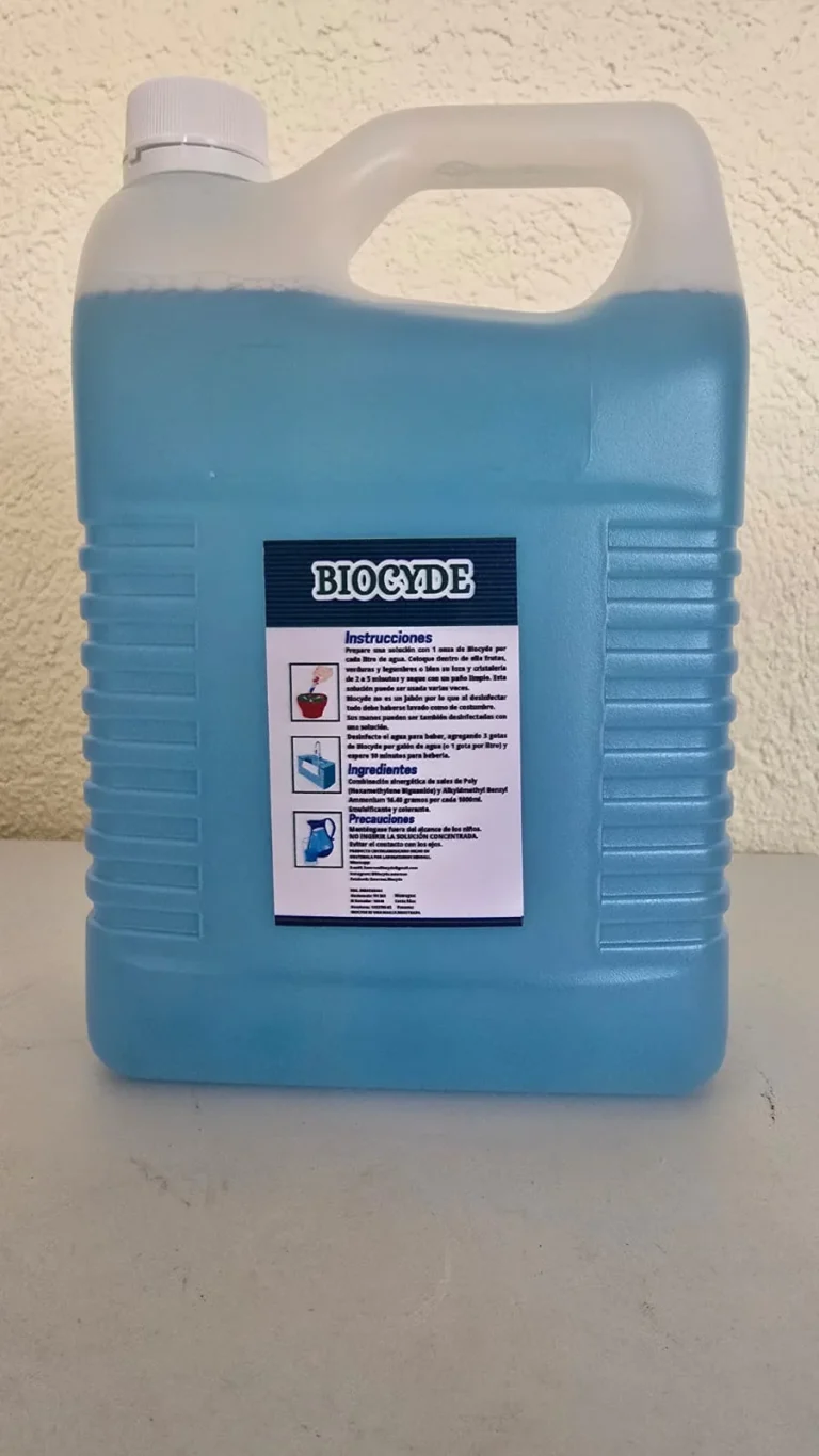 Galón de BIOCYDE bactericida doméstico, producto guatemalteco